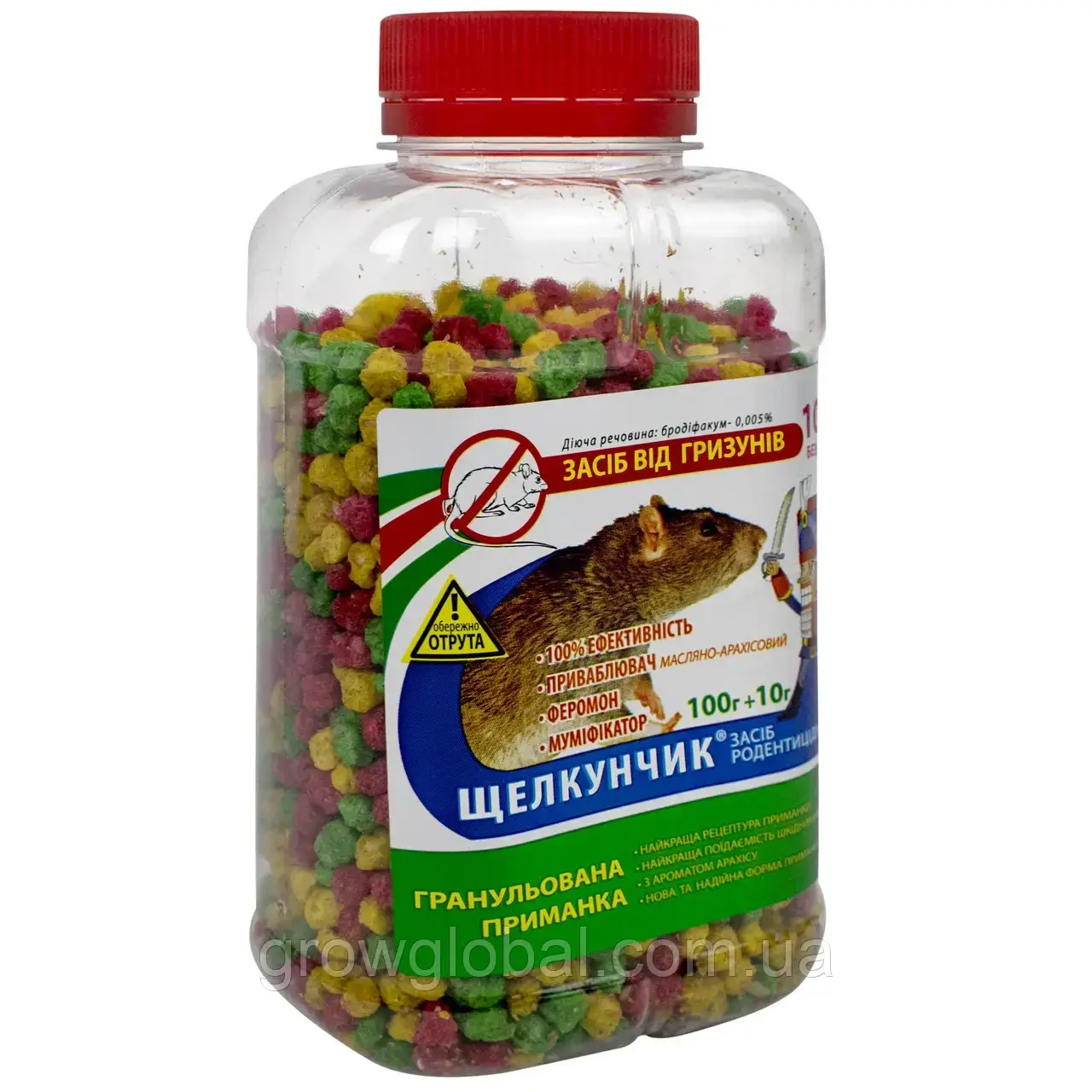 Лускунчик гранули 110 г (банку), від щурів і мишей, оригінал