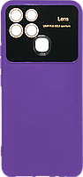 Силікон Infinix Smart 6 Silicone Case Lens Пурпурний