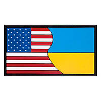 ПВХ патч "Флаг Укр/США" цветной - Brand Element