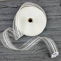 Шторна стрічка 6 см (Органза) 50 м (Шахова складка)