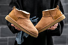 Зимові Жіночі Черевики UGG Classic Ultra Mini Chestnut Brown / УГГ Класик Ультра Міні Чеснат Коричневі, фото 2