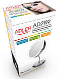 Дзеркало косметичне Adler AD 2159 LED 3x zoom, фото 6