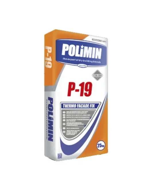 Polimin P-19 THERMO FACADE FIX Клей для пінополістиролу, графітового пінополістиролу та мінеральної вати