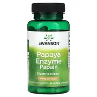 Swanson, Фермент папайи папаин, 100 мг, 90 растительных капсул Днепр