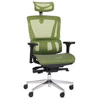 Кресло офисное Agile металл механизм Donaty сиденье ткань серая, спинка сетка серая (AMF-ТМ) Зеленый