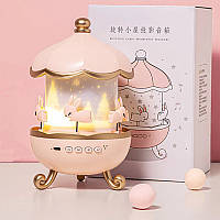 Детский ночник Fairy Tale Lamp with Rabbits E11 Bluetooth с аккумулятором 1200 mAh