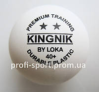 Kingnik 40+ 2* Durable Plastic PREMIUM TRAINING пластиковые мячи настольный теннис
