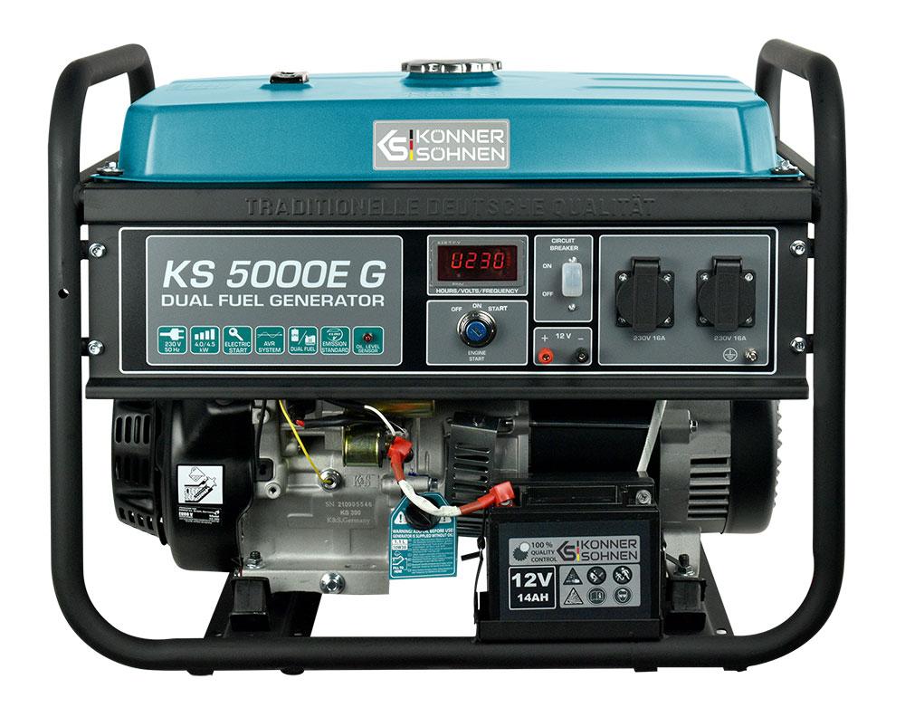 Генератор газобензиновий Konner&Sohnen KS 5000E G (4,5 кВт)