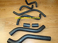 Патрубки радиатора Ваз 2108, 2109, 21099 карбюратор (комплект 8 шт) резиновые (производитель Tempest, Тайвань)