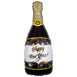 Гелієва фігура куля "Пляшка Шампанський Новий рік"