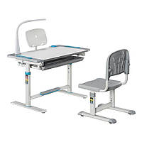 Дитяча парта-трансформер зі стільцем Cubby Lupin з жорсткою фіксацією Blue (11111)