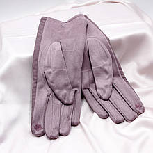 Рукавички жіночі фіолетові, Плащівка + кашемір, Зимові теплі сенсорні рукавички, Манжет рубчик