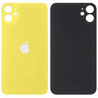 Задняя крышка (стекло) iPhone 11 yellow (big hole)