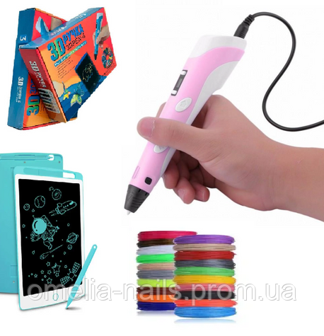 3D ручка PEN-6 c LCD-дисплеем Draw Your Dream (набор трафаретов, графический планшет, 100 м пластика) ON - фото 1 - id-p2040509578