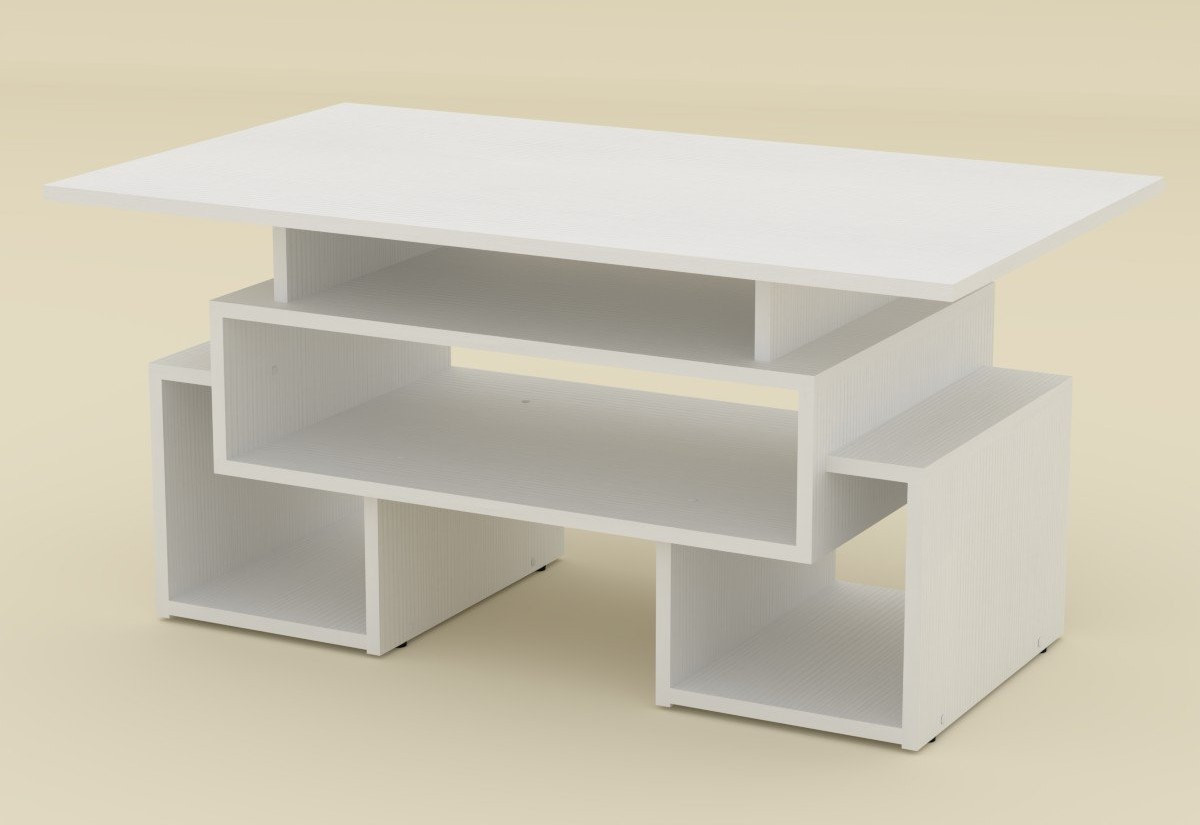 Прямокутний Журнальний Стіл Тандем Білий (100х48х58 см) Компаніт, фото 1