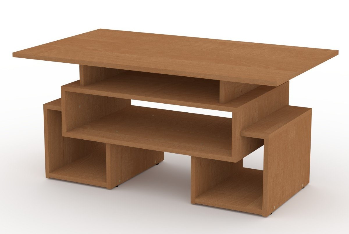 Прямокутний Журнальний Стіл Тандем Вільха (100х48х58 см) Компаніт, фото 1