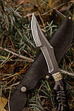 Ексклюзивний ніж ручної роботи «Кобра #19» з піхвами зі шкіри Х12МФ/60 HRC., фото 2