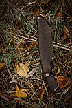 Ексклюзивний ніж ручної роботи «Кобра #19» з піхвами зі шкіри Х12МФ/60 HRC., фото 9