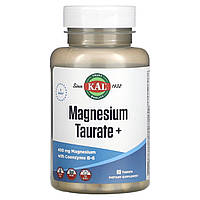 KAL, Magnesium Taurate+ (90 таб.), магний таурат, магний В6