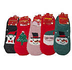 Шкарпетки жіночі коротенькі новорічні норка шерсть ТМ Корона р.37-42