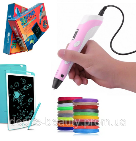 3D ручка PEN-6 c LCD-дисплеем Draw Your Dream (набор трафаретов, графический планшет, 100 м пластика) DS - фото 1 - id-p2040527258