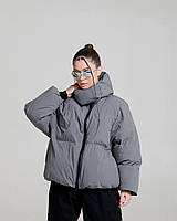 Зимова жіноча пухова куртка OGONPUSHKA Easy графіт