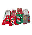 Шкарпетки жіночі махрові Merry Christmas кольорові ТМ Aura via