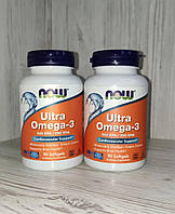 Ультра омега-3, NOW Foods, Ultra Omega-3, 500 ЕПК / 250 ДГК, 90 капсул