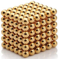 Неокуб, neocube 4,5 мм, Золото- магнітний конструктор головоломка, магнітні кульки