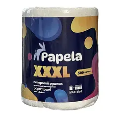 Рушники паперові Papela XXXL 2-шарові 1 рулон 500 відривів Білі