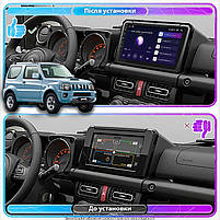 Магнітола Lesko для Suzuki Jimny III Рестайлінг 2 2012-2019г 9" 4/64Gb CarPlay 4G Wi-Fi GPS Prime 7 шт., фото 3