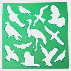 Трафарет Птахи 1 шт. Люкс Колор NoТП-12 ящ-500 шт.