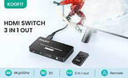 KVM KOOFIT QHQ-001 Перемикач HDMI 3 входи 1 вихід, фото 2