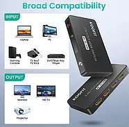 KVM KOOFIT QHQ-001 Перемикач HDMI 3 входи 1 вихід, фото 3