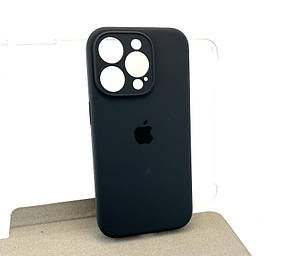 Чохол на iPhone 15 Pro Silicone Case Full накладка бампер силіконовий темно-синій midnight