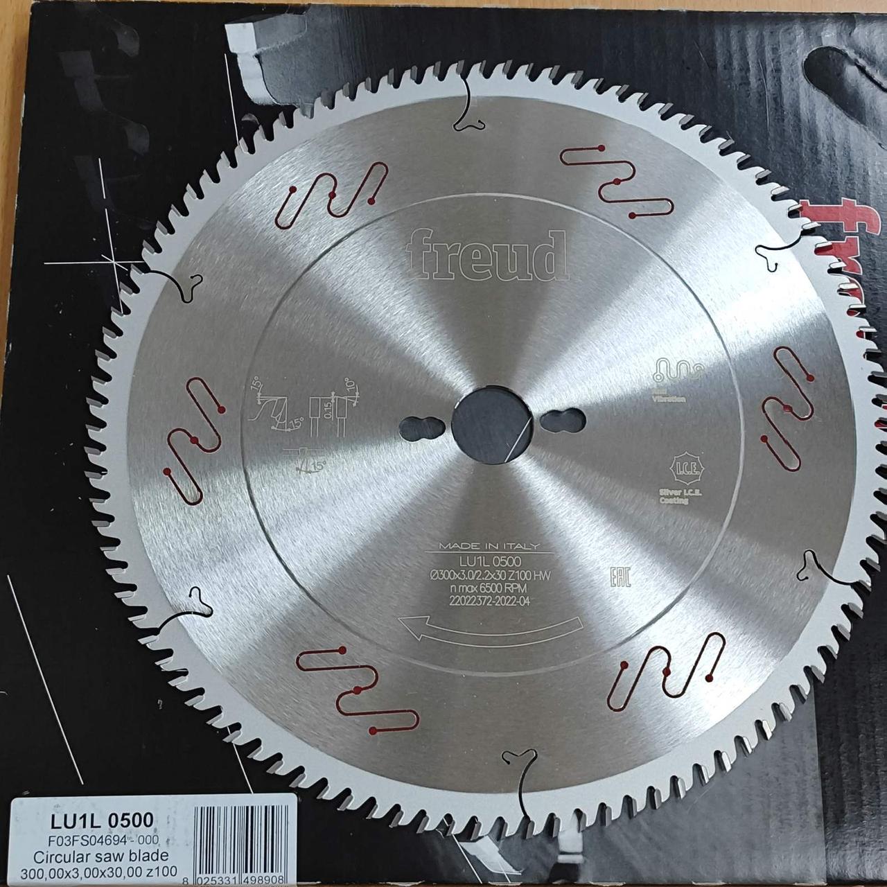 Freud LU1L 0500 300х3,0x30 z=100 G3 Дискові пили для чистового пиляння МДФ, деревини, HPL