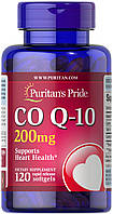 Коэнзим Q10, CO Q-10, Puritan's Pride, 200 мг, 120 гелевых капсул быстрого высвобождения