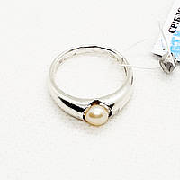 Кольцо серебряное с жемчугом Кольца женские с камнями