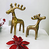 Декоративна статуетка Олень із металу в золоті, фото 2