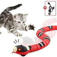 Игрушка для котов, сенсорный автоматический электронный змей, на USB перезарядке.