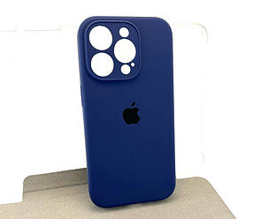Чохол на iPhone 15 Original Pro Silicone Case Full накладка бампер силіконовий синій navy blue