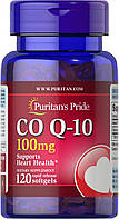 Коэнзим Q10, CO Q-10, Puritan's Pride, 100 мг, 120 гелевых капсул быстрого высвобождения