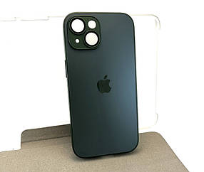 Чохол на iPhone 15  AG Glass Matte TPU+glass із захистом камери накладка зелений ark green