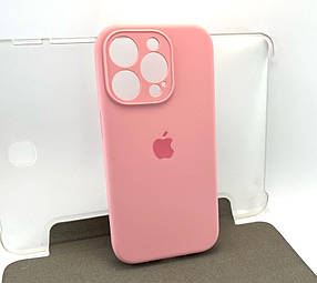 Чохол на iPhone 15 Original Pro Silicone Case Full накладка бампер силіконовий рожевий light pink