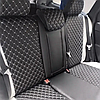 Чохли на сидіння Ауді А4 Б9 (Audi A4 B9) Арігон Х з ромбами модельні екошкіра арігона, фото 3
