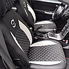 Чохли на сидіння БМВ 5 Е39 (BMW 5 E39) Арігон Х з ромбами модельні екошкіра арігона, фото 2