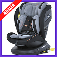 Детское автокресло с рождения isofix группа 0 1 2 3 El Camino ME 1117 I-CON Melange Ultimate Gray серый