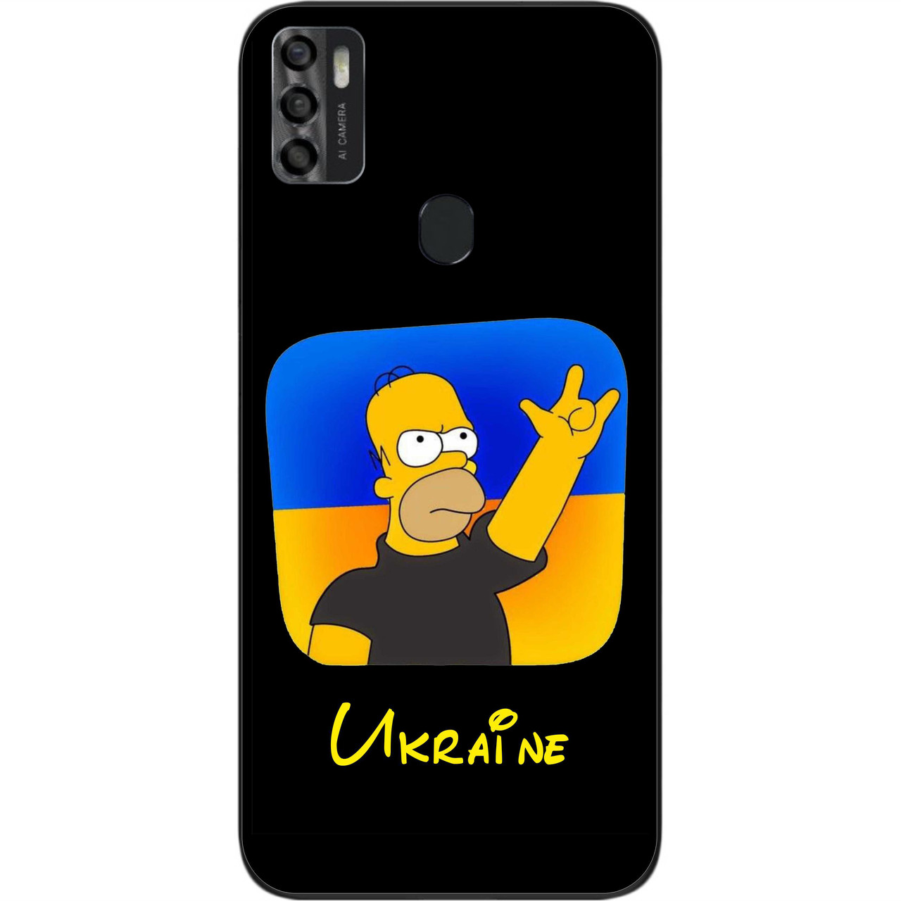 Силіконовий чохол Case для ZTE Blade A7s 2020 з картинкою Сімпсон за Україну