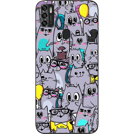 Силіконовий чохол Case для ZTE Blade A7s 2020 з картинкою Котики, фото 1