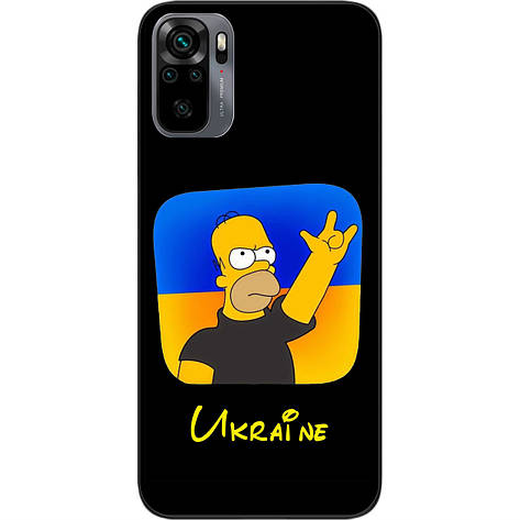Силіконовий чохол Case для Xiaomi Redmi Note 10 з картинкою Сімпсон за Україну, фото 1